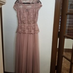 Pink laced topped dress